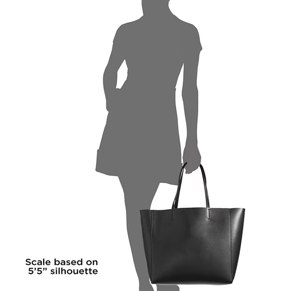 SFW Black Classic Snap-Top Leather Tote - Picture 4 of 11